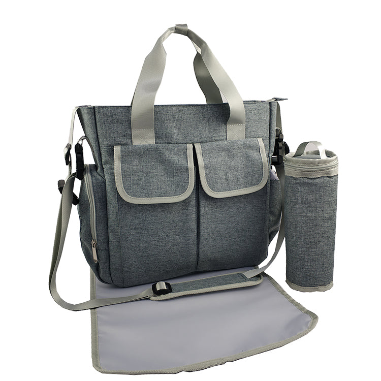Multifunctiona l Diaper Bag with Changing Station and Warm Bottle Holder