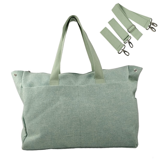 Diaper Bag Tote with Changing Pad / Stroller Straps / Adjustable Should Straps