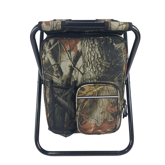 CB21031 Folding Steel Chair with Cooler Bag