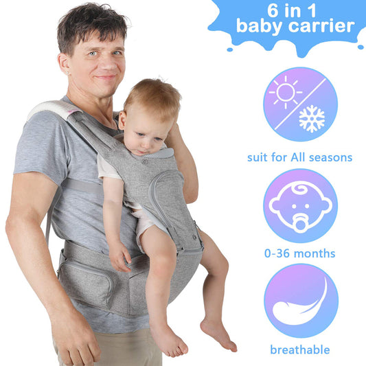 Baby Carrier Wrap with Hip Seat Lumbar Support