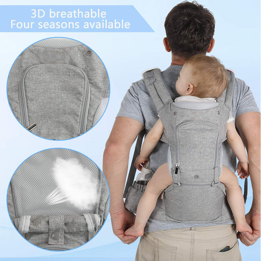 Baby Carrier Wrap with Hip Seat Lumbar Support